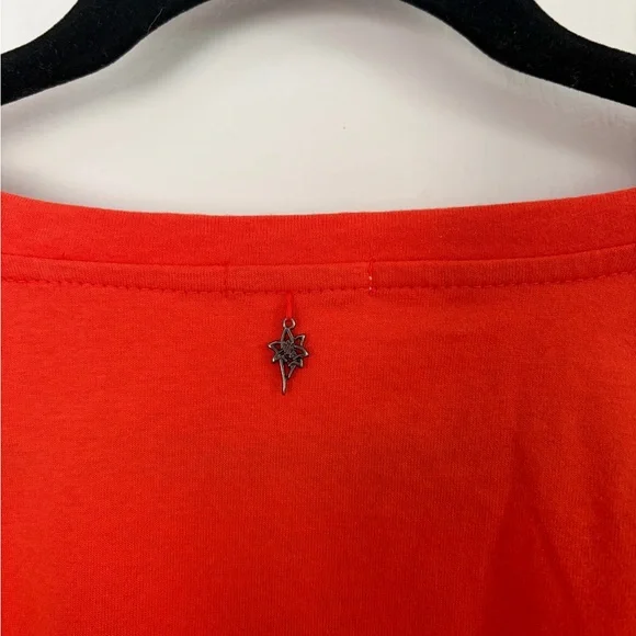 Orange cropped v neck top - Picture 4 of 5